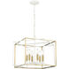 Lowe 6 Light 22 inch Matte White/Vintage Brass Indoor Pendant Ceiling Light